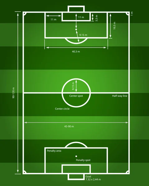 Campo de fútbol — Archivo Imágenes Vectoriales