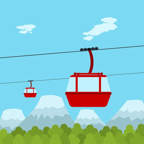 Ropeway — Vetor de Stock