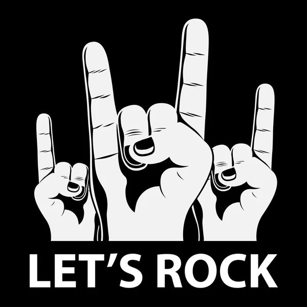 Let's rock — Stock Vector