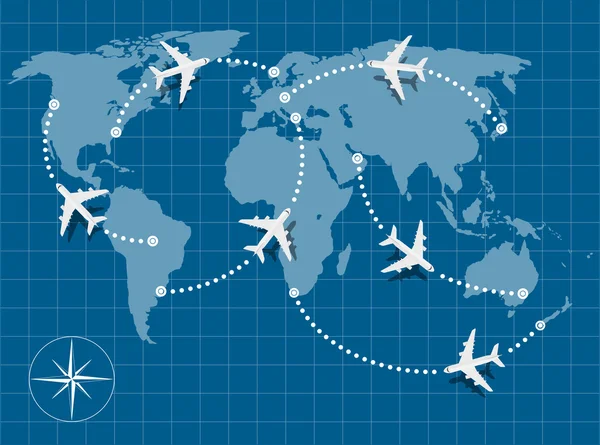 飞行地图 — 图库矢量图片