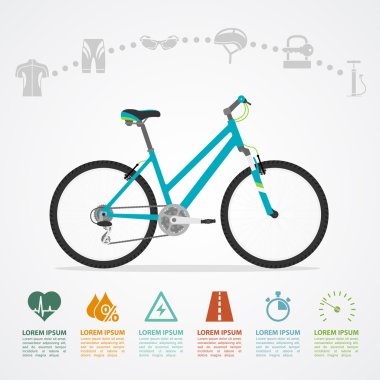 bike riding infographic clipart