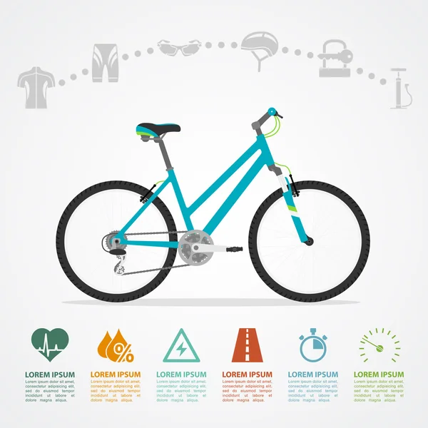 Infografik Radfahren — Stockvektor