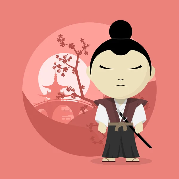 Samurai — Stock Vector