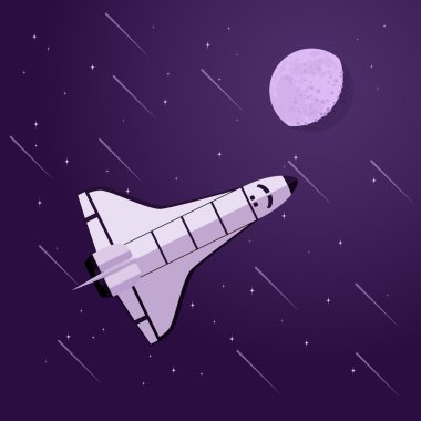 shuttle in space clipart
