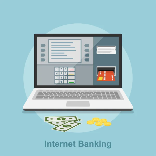 Services bancaires en ligne — Image vectorielle