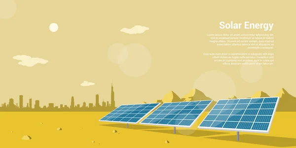 Energía solar — Vector de stock