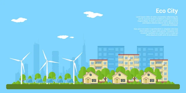 Eco city — Stock Illustration Eco city Vector Graphics