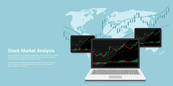 Borsa analizi — Stok Vektör