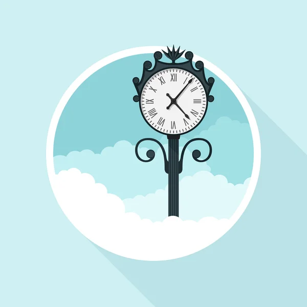 Icono del reloj de calle — Vector de stock