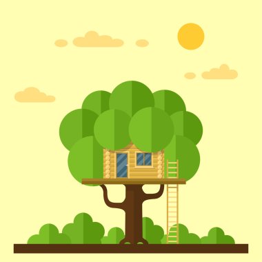 house on tree clipart