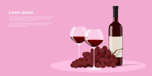 Wine and grapes — Stock Vector