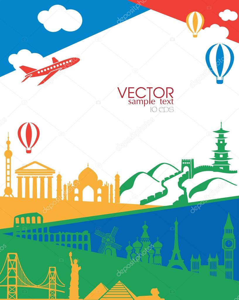 Travel background - vector illustration