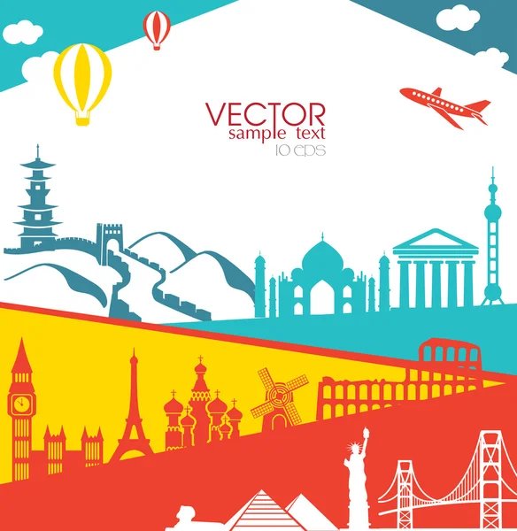 Información turística y de viajes e infografía — Vector de stock