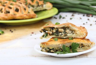 soğan ve yumurta ile ev yapımı kek