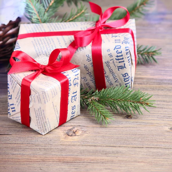 Sfondo di Natale con regali — Foto Stock