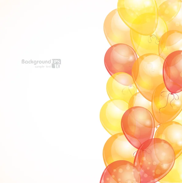 Background with multicolored flying balloons — Stock Vector