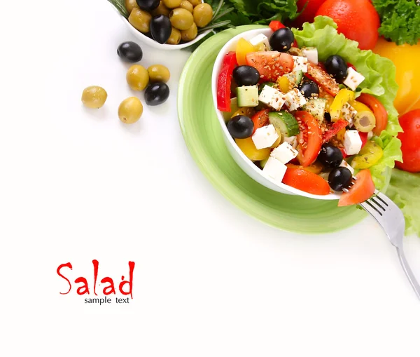 Salát s čerstvou zeleninou — Stock fotografie