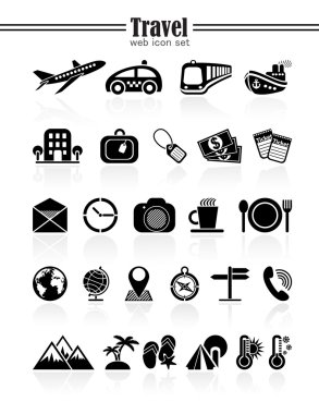 seyahat simgeleri ayarlandı