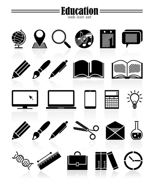 Education Icons — Stock Vector