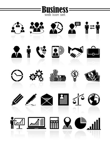 Conjunto de iconos empresariales, gestión y recursos humanos . — Vector de stock