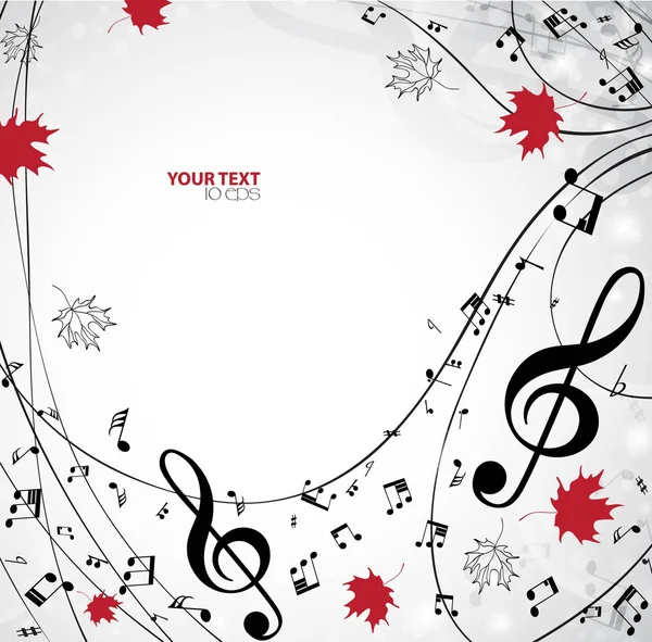 Autumn background music — Stock Vector