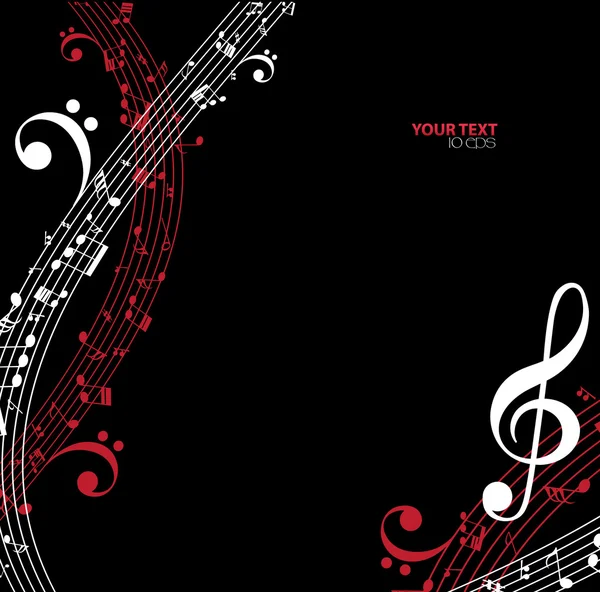 Notes fond musical — Image vectorielle