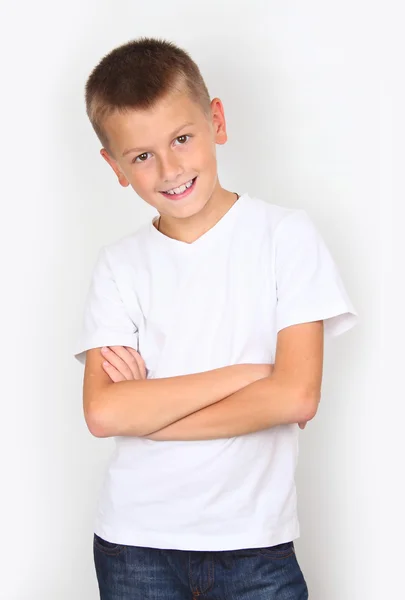 Portrait of a teenage boy who is smiling — Stock Photo, Image