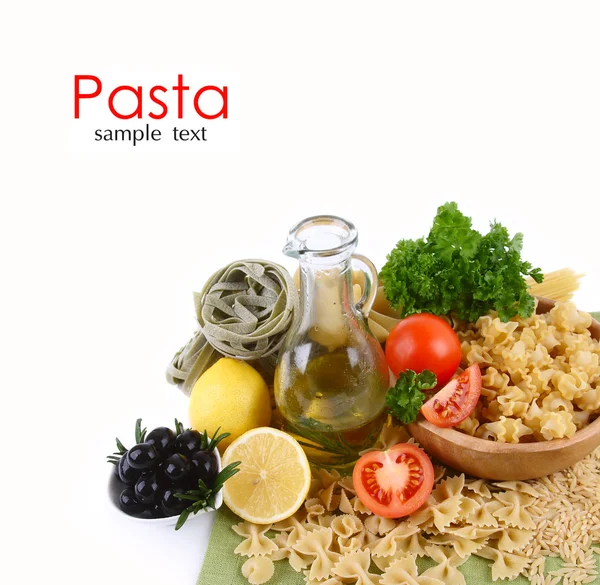 Pasta en verse groenten — Stockfoto