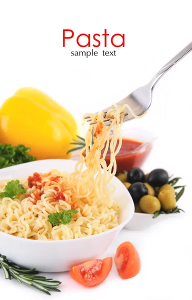 Pasta med — Stockfoto