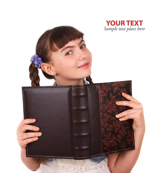 Girl with book — Stock Photo, Image