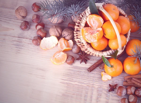 Fundo com tangerinas — Fotografia de Stock