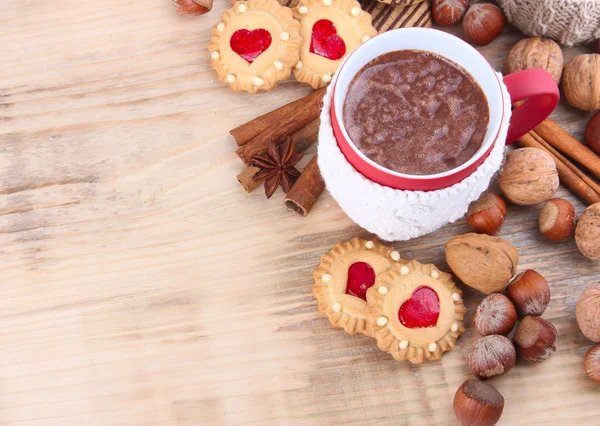 Xícara de chocolate quente — Fotografia de Stock