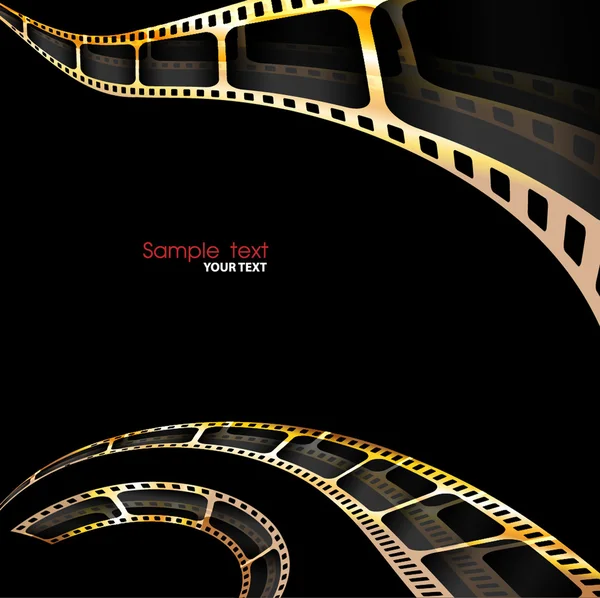 Kamera filmu rolka zlatá barva — Stockový vektor