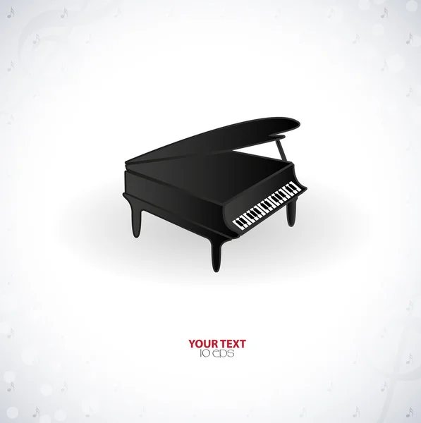 Contesto musicale con pianoforte — Vettoriale Stock