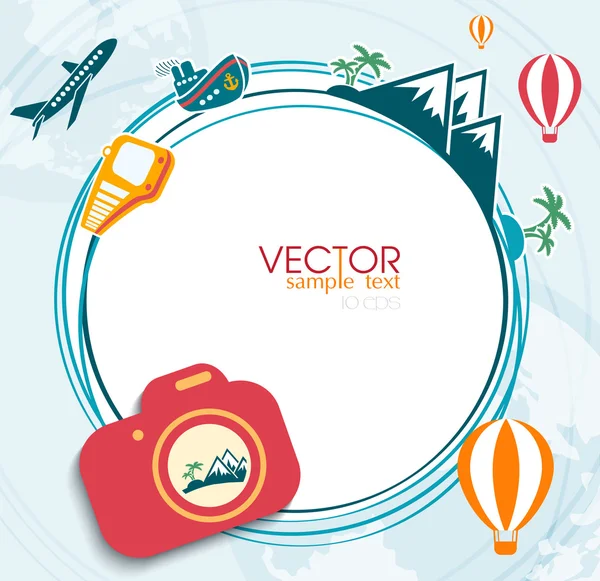 Elementos del concepto de vacaciones — Vector de stock