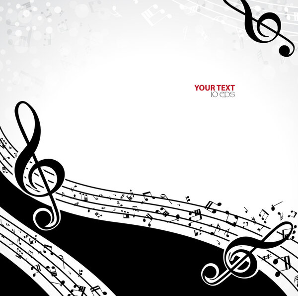 Black and white music background