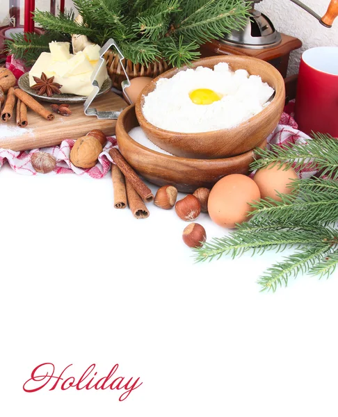 Los ingredientes para las galletas de Navidad —  Fotos de Stock