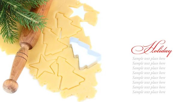 Noel kurabiyeleri için malzemeler