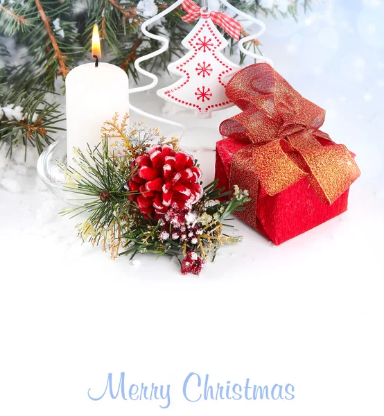 Jul bakgrund med julgranar — Stockfoto