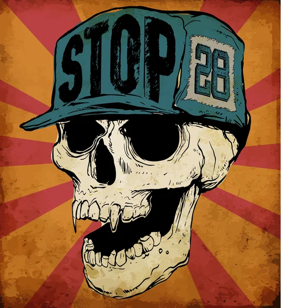 Kafatası kap giyen moda stil