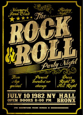 Rock poster tasarım stili