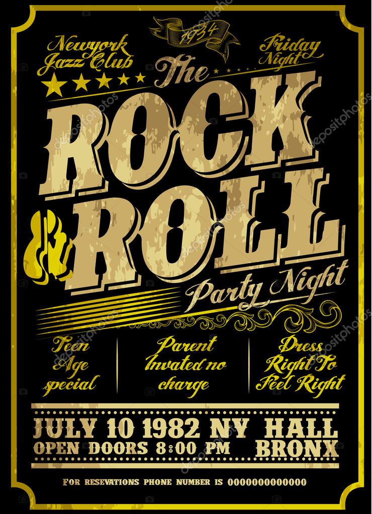 Rock poster design style