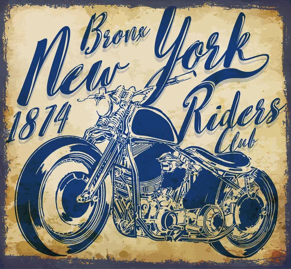 New york vintage t-shirt afbeelding — Stockvector