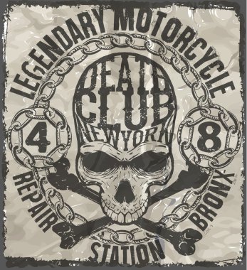 Kafatası Tişörtü Grafik Tasarımı