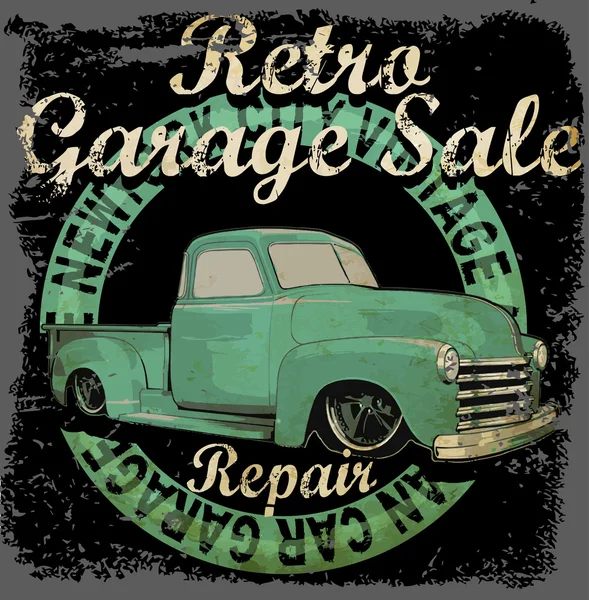 Vintage garagem banner retro — Vetor de Stock