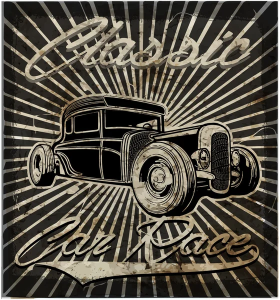 Vintage old car retro style — Stock Vector