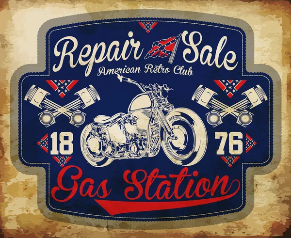 Retro Vintage benzin işaretleri ve Etiketler. Benzin istasyonu.