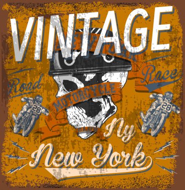 Motosiklet kask tipografi New York Spor Kulübü