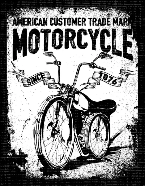 Мотоцикл трійник графічний стиль моди — стоковий вектор