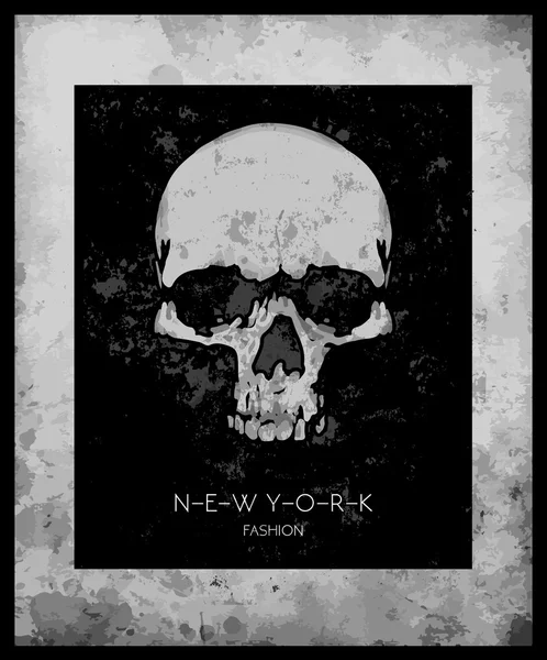 Skull print / skull illustration / evil skull / concert posters / skull — Vector de stock